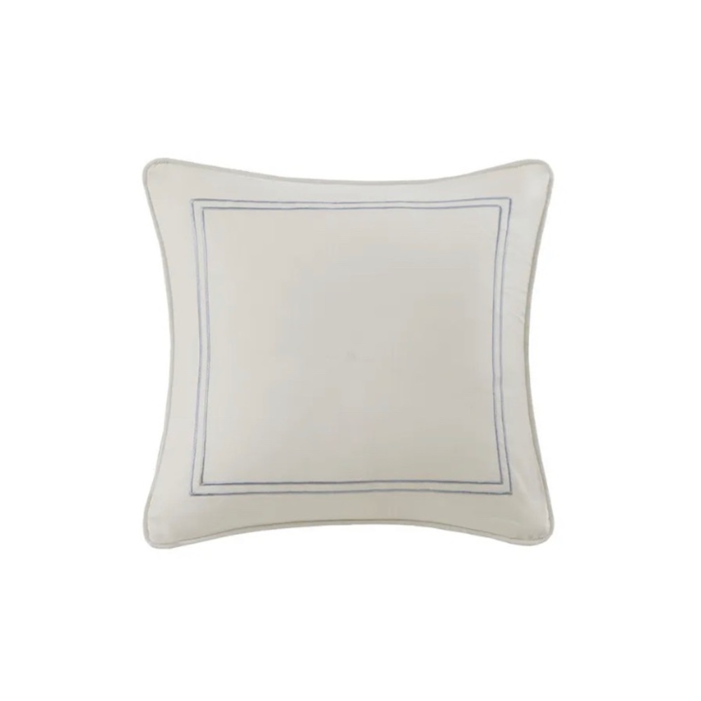 Harbor House Chelsea Bordered Cotton Percale Square Decorative Pillow 16x16"